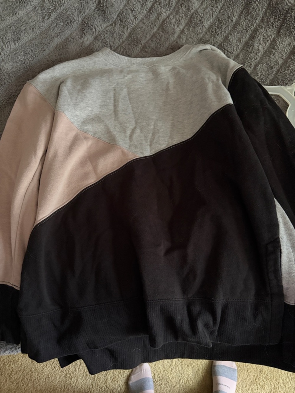 Maurices Colorblock Pullover Sweater in Black, Light Gray, Blush